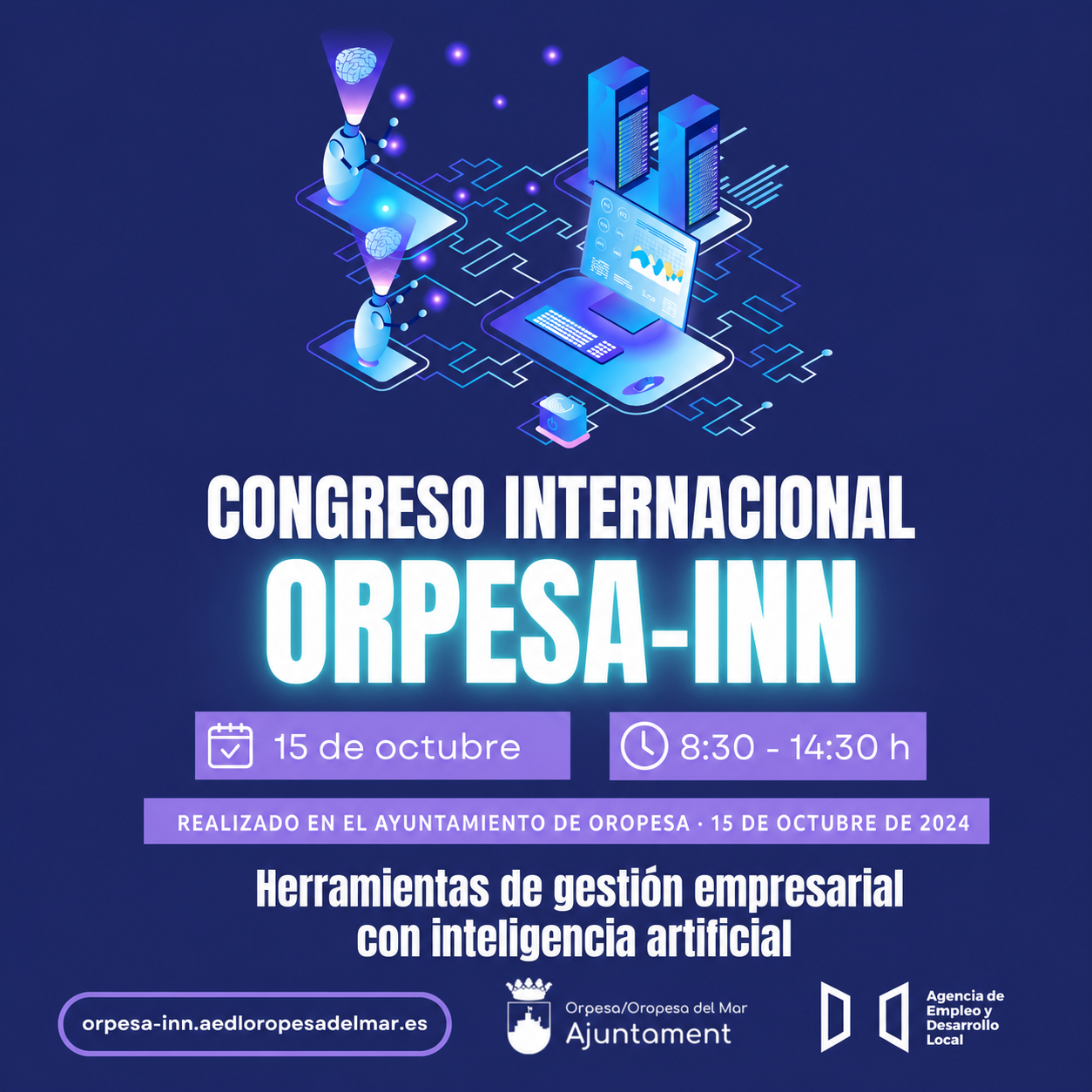 Cartel del Congreso Internacional Orpesa-INN, realizado el 15 de octubre de 2024.